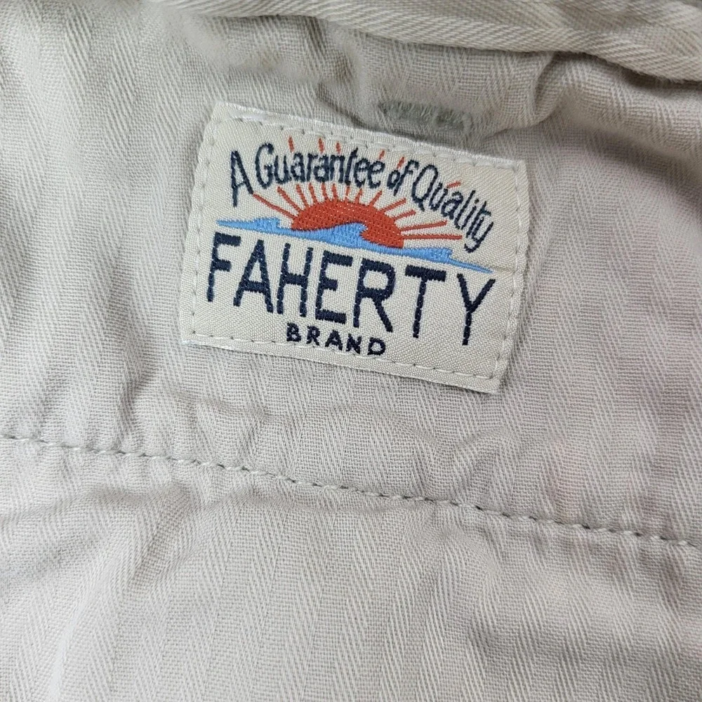 Faherty Shorts Mens 35 Beige Chino Lightweight 10‎ Inseam Casual Summer
